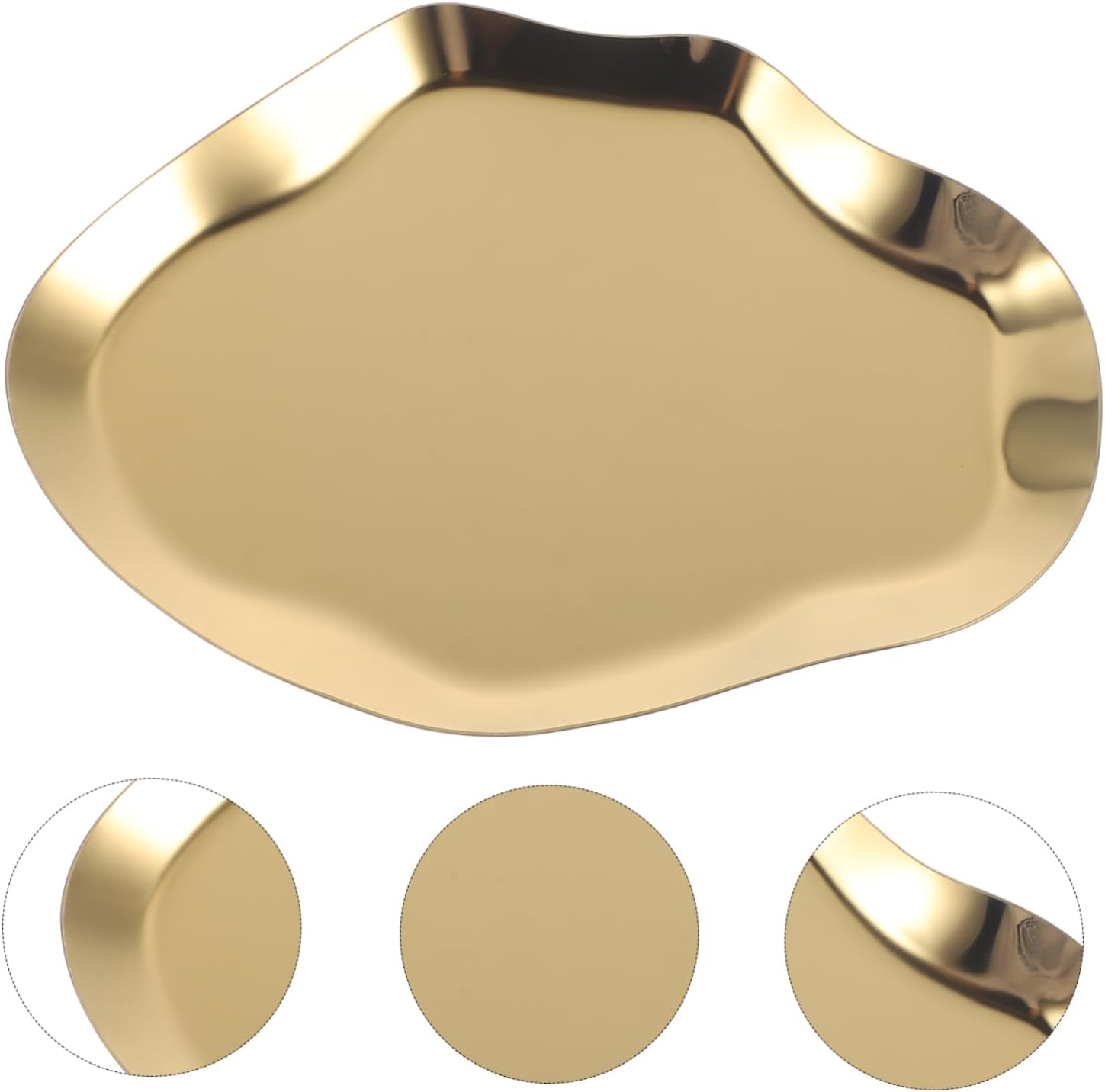Alipis Golden Stainless Steel Jewelry Storage Tray