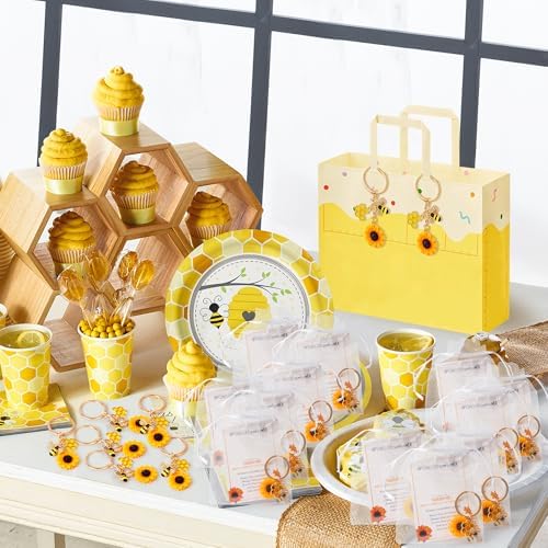 25 Piece Summer Bee Sunflower Keychain Gift Set