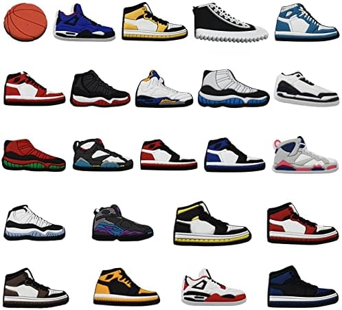 23PCS Basketball Shoe Charms Set for Kids and Teens