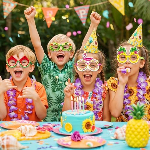 12 Pack Luau Party Sunglasses Hawaiian Style