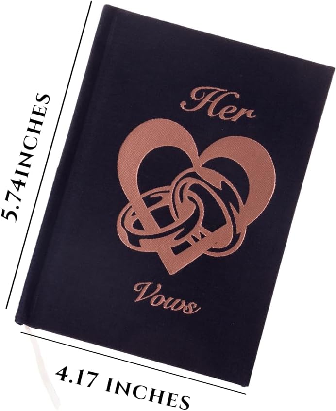 IMPRESS Vow Books His and Hers Wedding Linen Foil Stamped