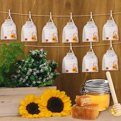 25 Piece Summer Bee Sunflower Keychain Gift Set