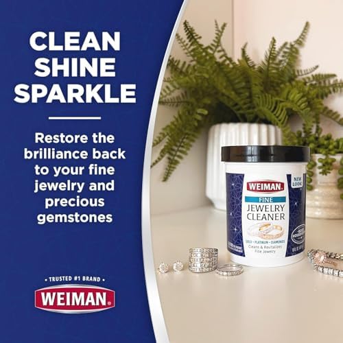 Weiman Fine Jewelry Cleaner Liquid with Brush 6 Oz 1
