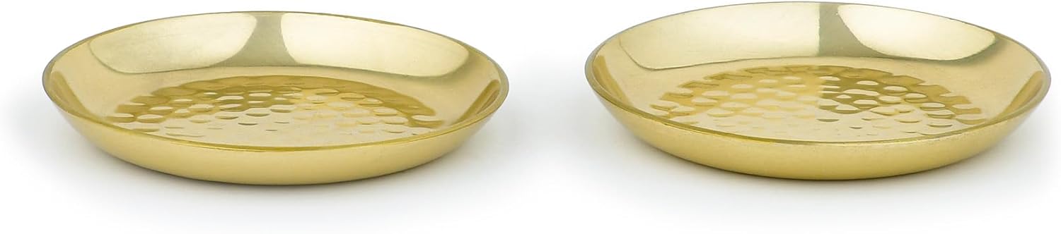 Sharaar Hammered Gold Trinket Tray 2 Pack 425 Inch