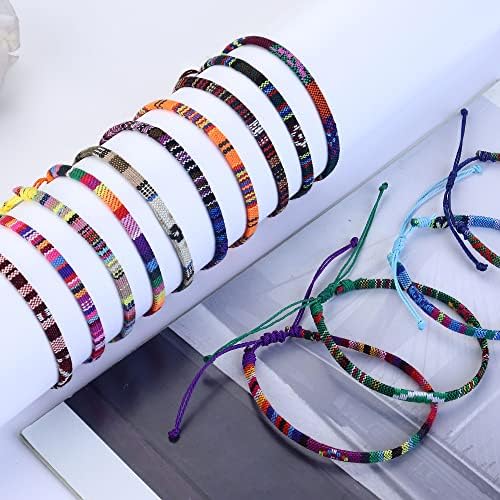 Florideco 24 Pcs Boho Surfer Bracelet Anklet