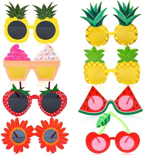 8PCS Summer Party Sunglasses with Novelty Designs