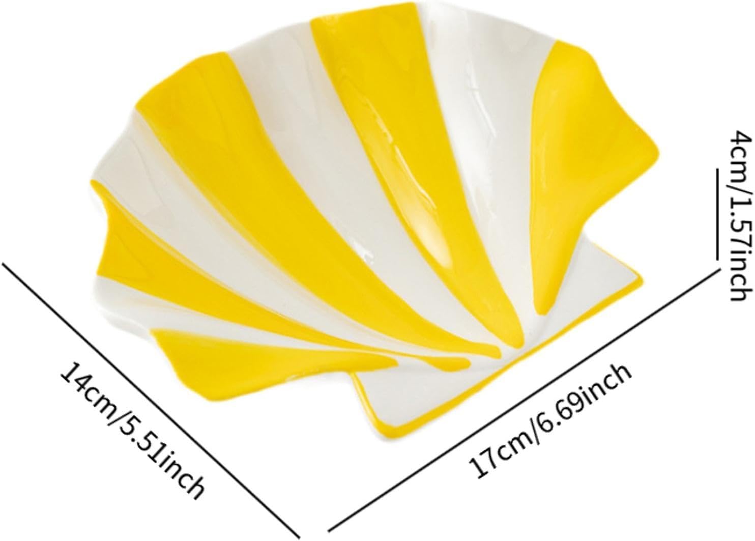 Ceramic Shell Shaped Snack Plate Jewelry Tray for Women