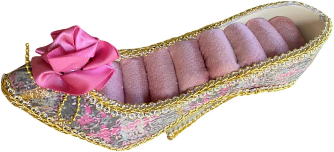 FOMIYES High Heel Jewelry Display Stand Velvet Organizer
