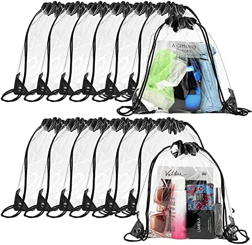 Shappy 30 Piece Clear Drawstring Backpack Set