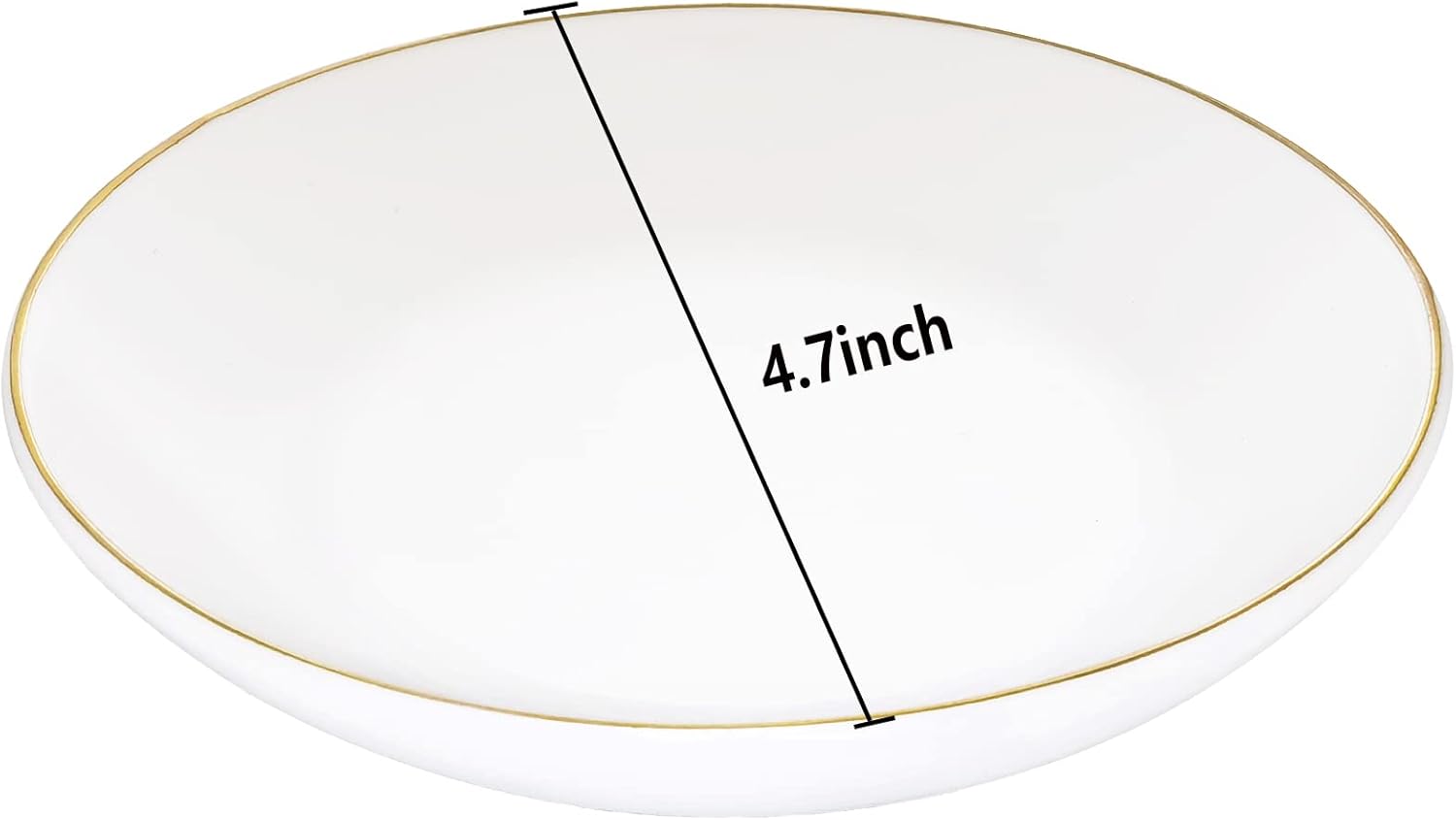 475 Inch Ceramic Jewelry Tray White