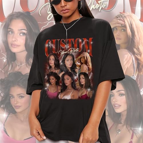 NAZENTI Custom Bootleg Rap Tee Photo T-Shirt Retro Design Valentine Gift