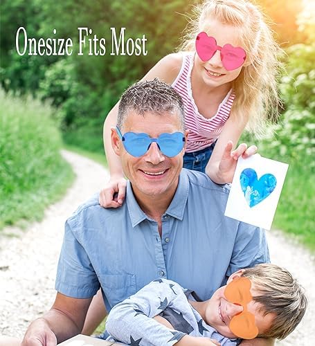 ASAHEL Heart Sunglasses for Women and Girls Halloween Party Favor
