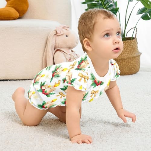 Emelivor Christmas Berries Bodysuit for Baby Girl 3M