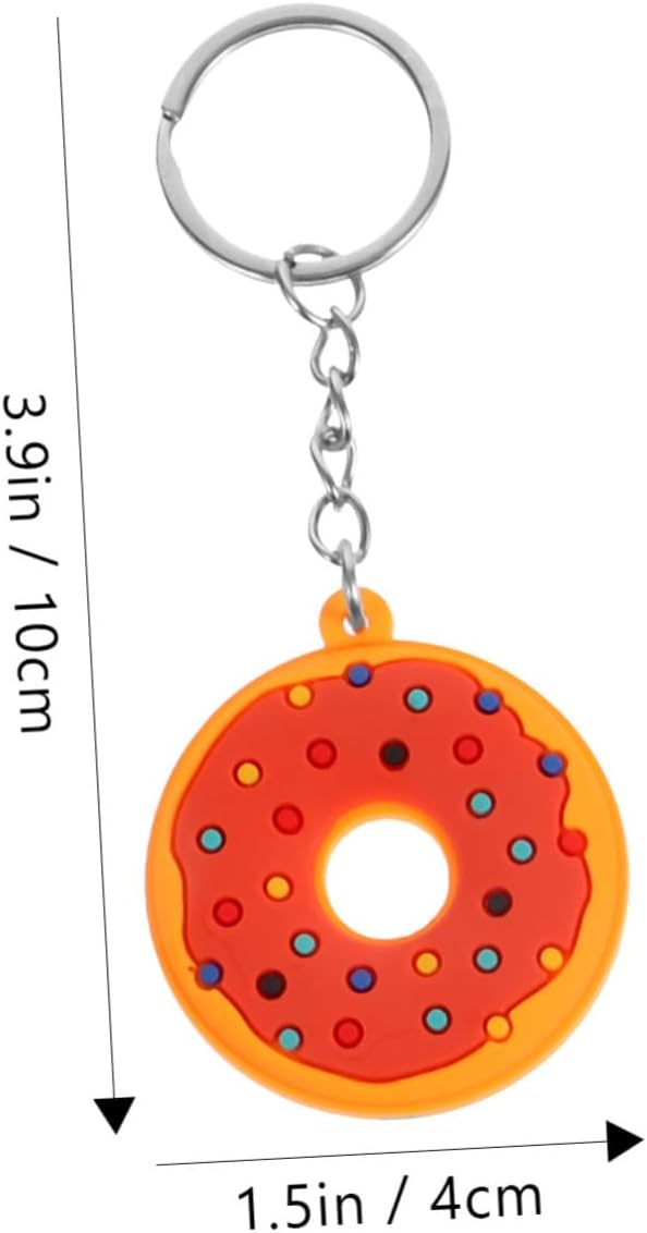 BESPORTBLE 12Pcs Cute Donut Design Keychain