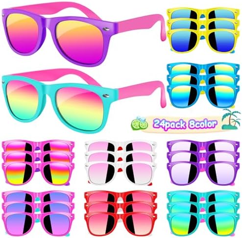 Kids Party Sunglasses 24PCS Bulk for Ages 3-8