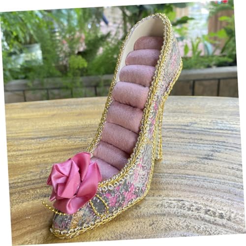 FOMIYES High Heel Jewelry Display Stand Velvet Organizer