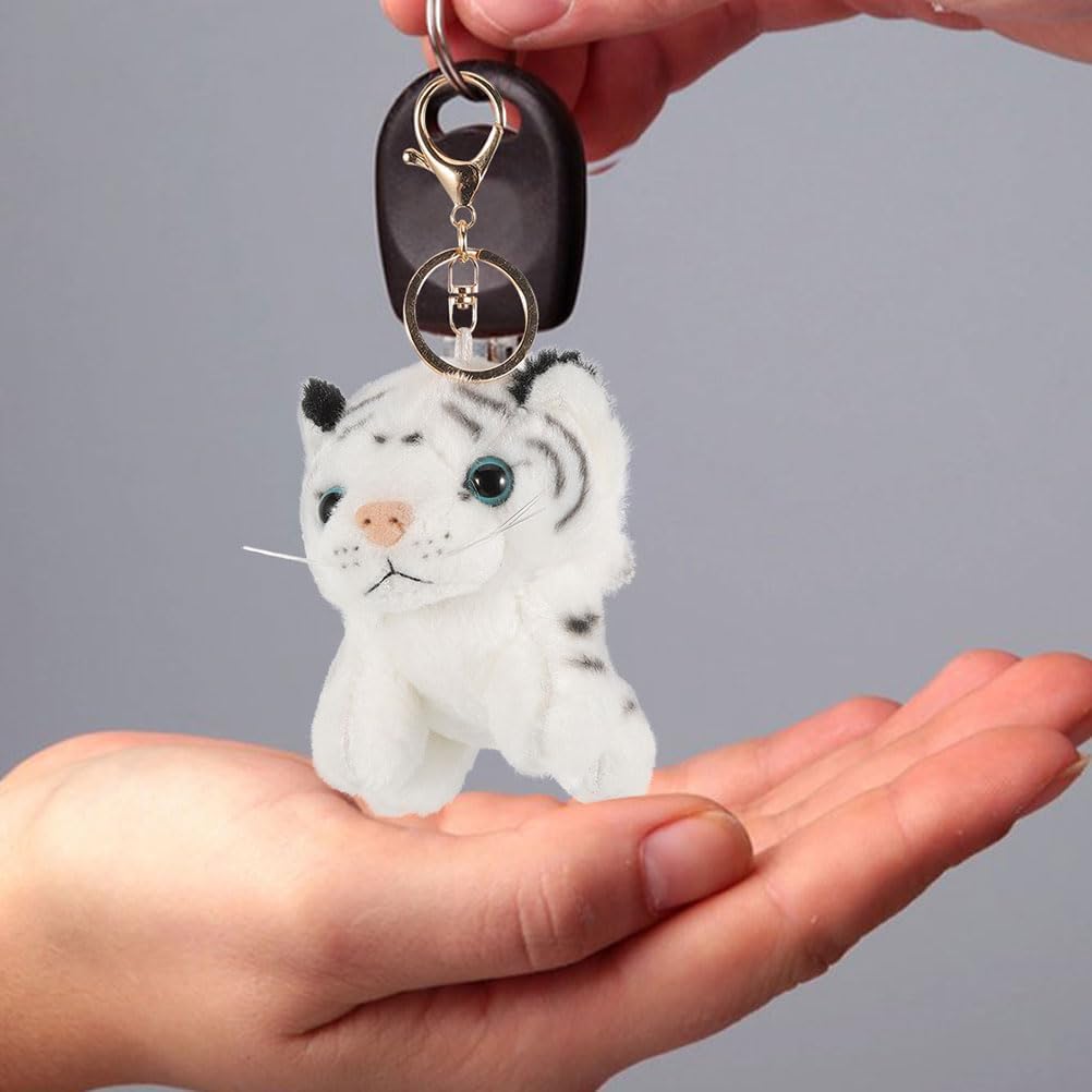 LUOZZY 4pc Plush Tiger Keychain Pendant for Bags Gifts