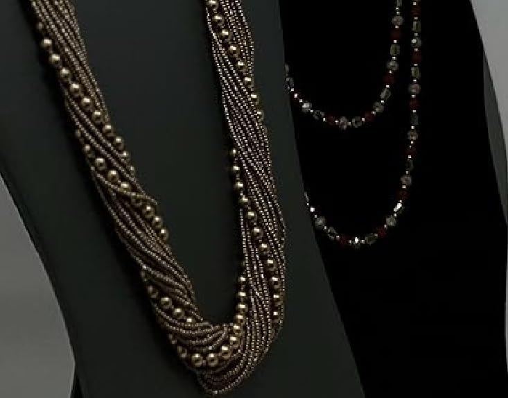 Black Velvet Jewelry Display Easel for Long Necklaces 14 Inch