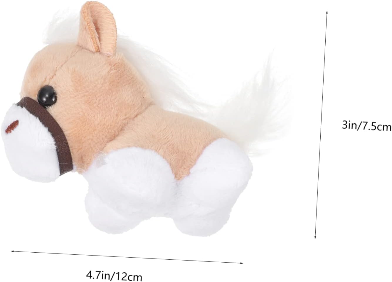 BESPORTBLE 12pcs Adorable Horse Plush Keychain Pendants