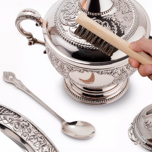 TAKAVU Horsehair Detail Brush Set for Silverware and Jewelry