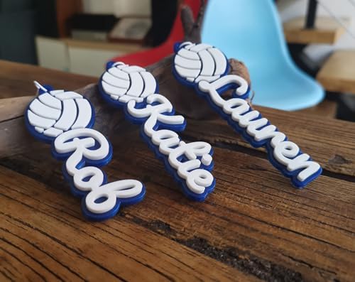 Personalized Volleyball Keychain Backpack Charms