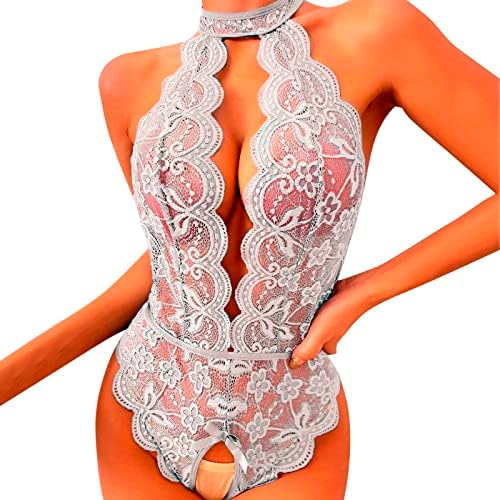 Women Sexy Teddy Babydoll with Suspenders and Lace