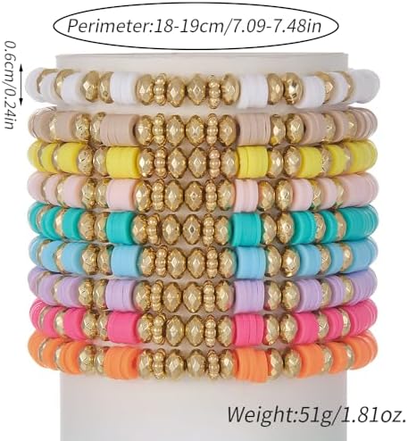 Boho Stackable Beads Bracelets for Women Surfer Style