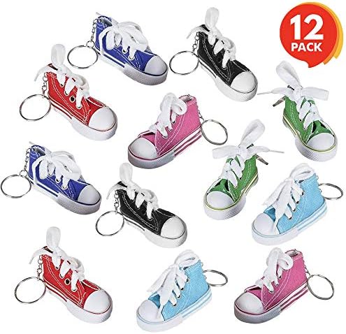 ArtCreativity Mini Canvas Sneaker Keychains Set of 12