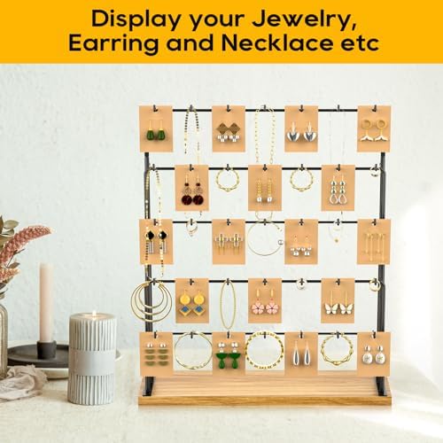 ORLESS Jewelry Display Stand with 35 Hooks