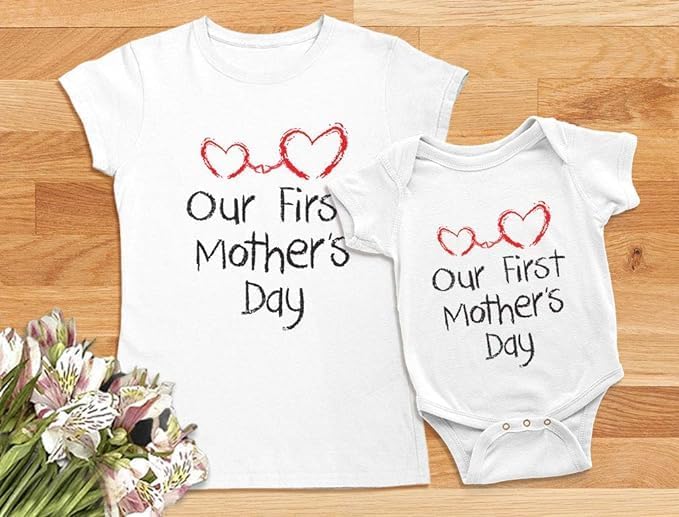 Tstars First Mothers Day Mommy and Me Bodysuit Set