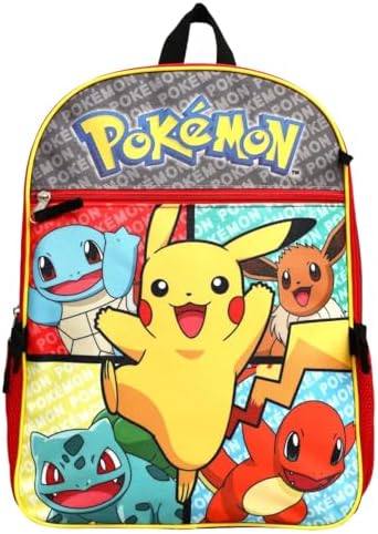 Pokemon 5 Piece Backpack Set for Kids