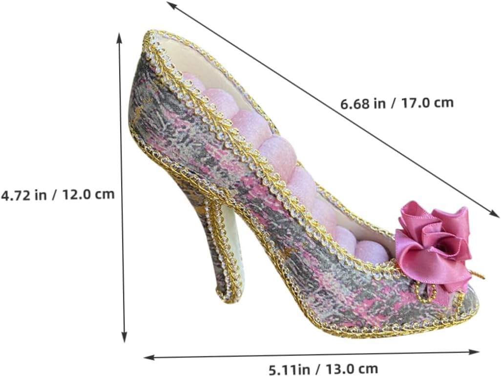 FOMIYES High Heel Jewelry Display Stand Velvet Organizer