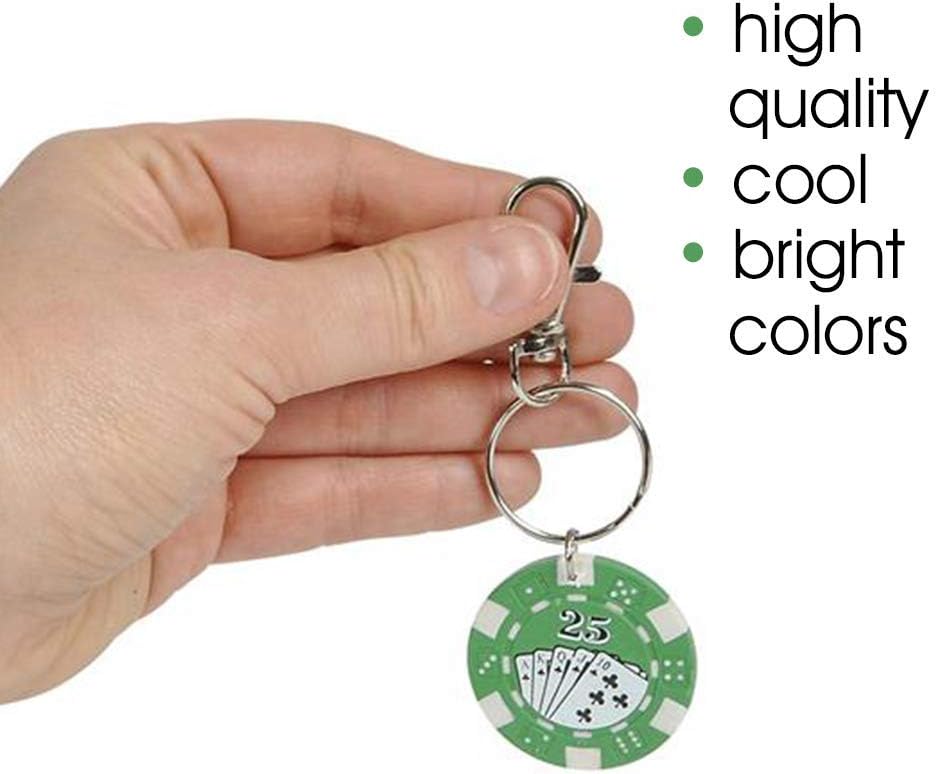 ArtCreativity Poker Chip Keychains for Kids Pack of 12