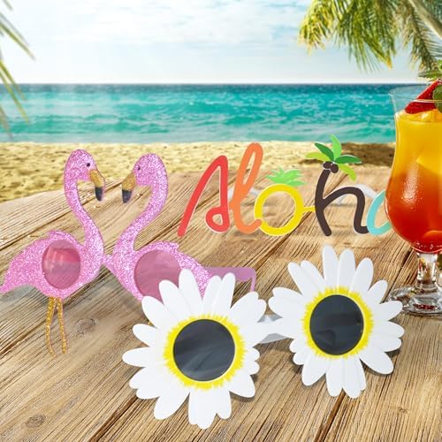 Hawaiian Luau Party Sunglasses Set 9 Pairs