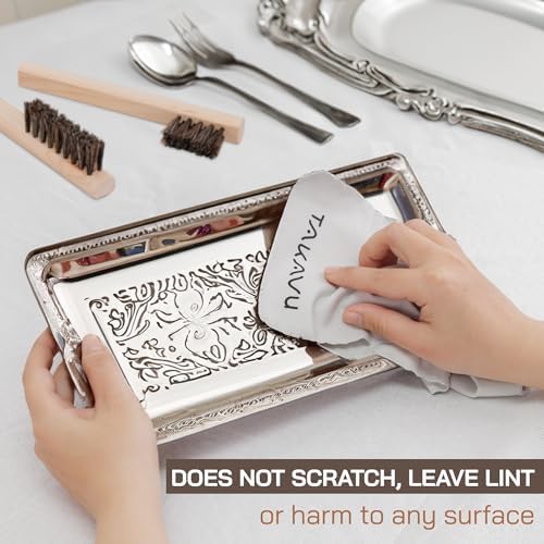 TAKAVU Horsehair Detail Brush Set for Silverware and Jewelry