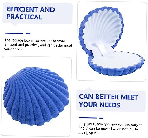 TENDYCOCO 2pcs Shell Jewelry Box Earring Organizer Case