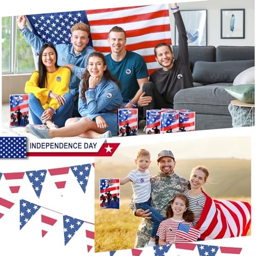 Talltalk 150 Pcs Patriotic Veterans Day Accessories Set