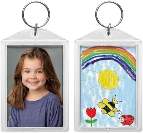 Acrylic Snap-in Photo Keychains with Two Inserts