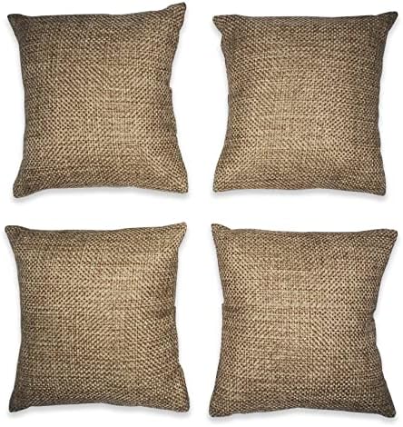 NicePackaging 6 Piece Rustic Brown Burlap Watch Pillow Display