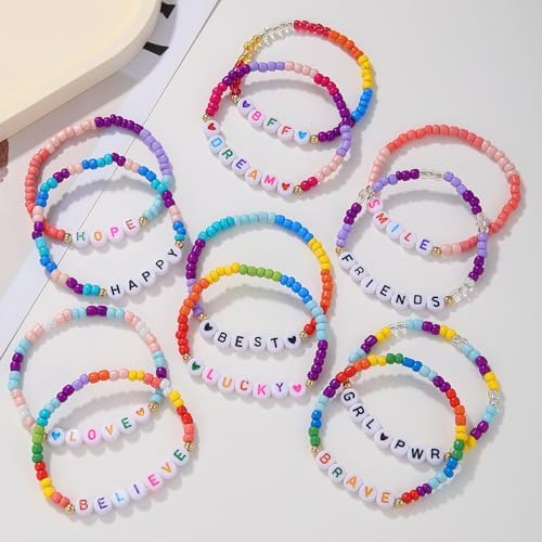 Heishi Surfer Clay Bead Bracelets Set for Women