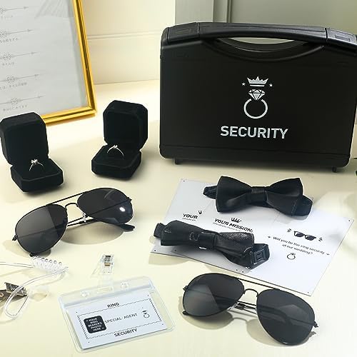 Mepase 24 Pcs Ring Bearer Security Set for Boys Black