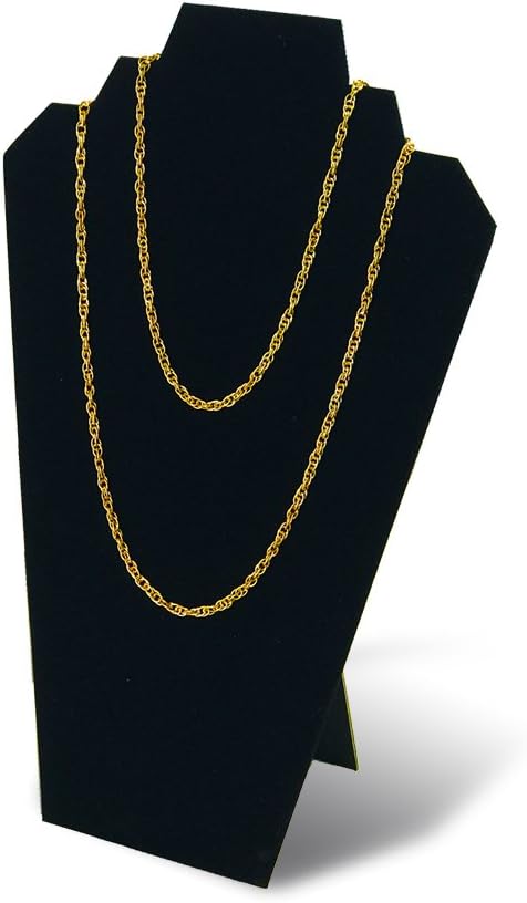 6pcs Pack Black Velvet Jewelry Display Stand with Reinforced Bracket