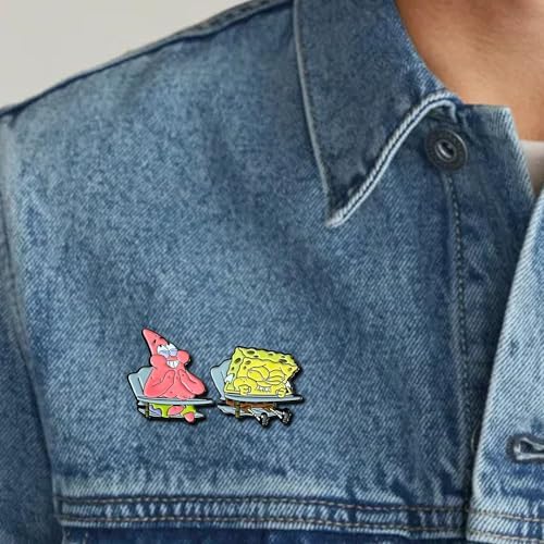 SpongeBob and Patrick Laughing Enamel Pin Set