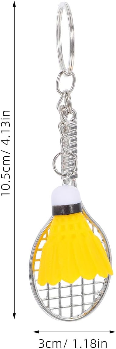 LUOZZY 24 Pcs Mini Alloy Badminton Keychain Set