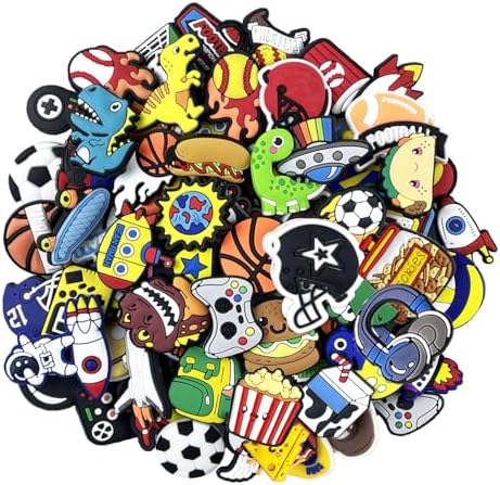 UNISKY 35-100Pcs Random Cartoon Shoe Charms for Boys