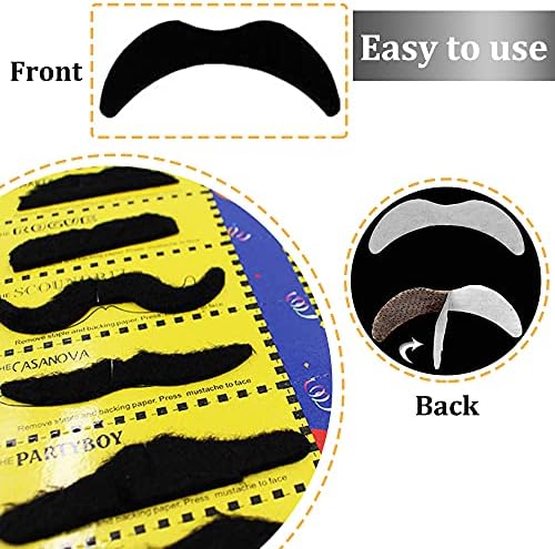 48 pcs Novelty Fake Mustaches for Parties and Halloween