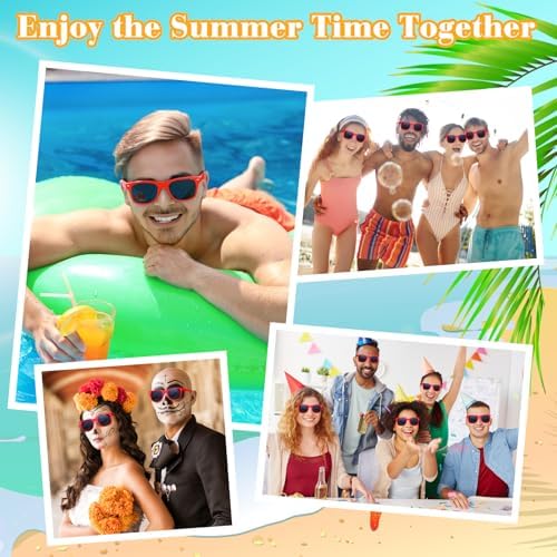 ASTARON 12 Pack Neon Party Sunglasses