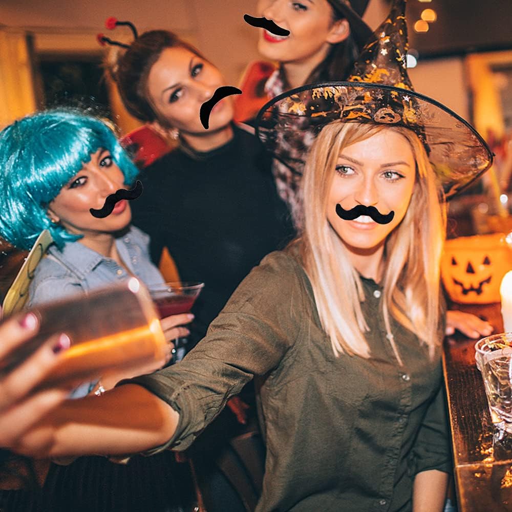 48 pcs Novelty Fake Mustaches for Parties and Halloween