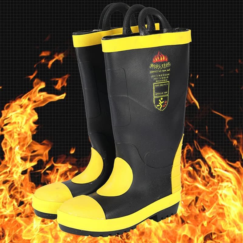 Fire Protective Boots with Heat Resistance and Non Slip Sole