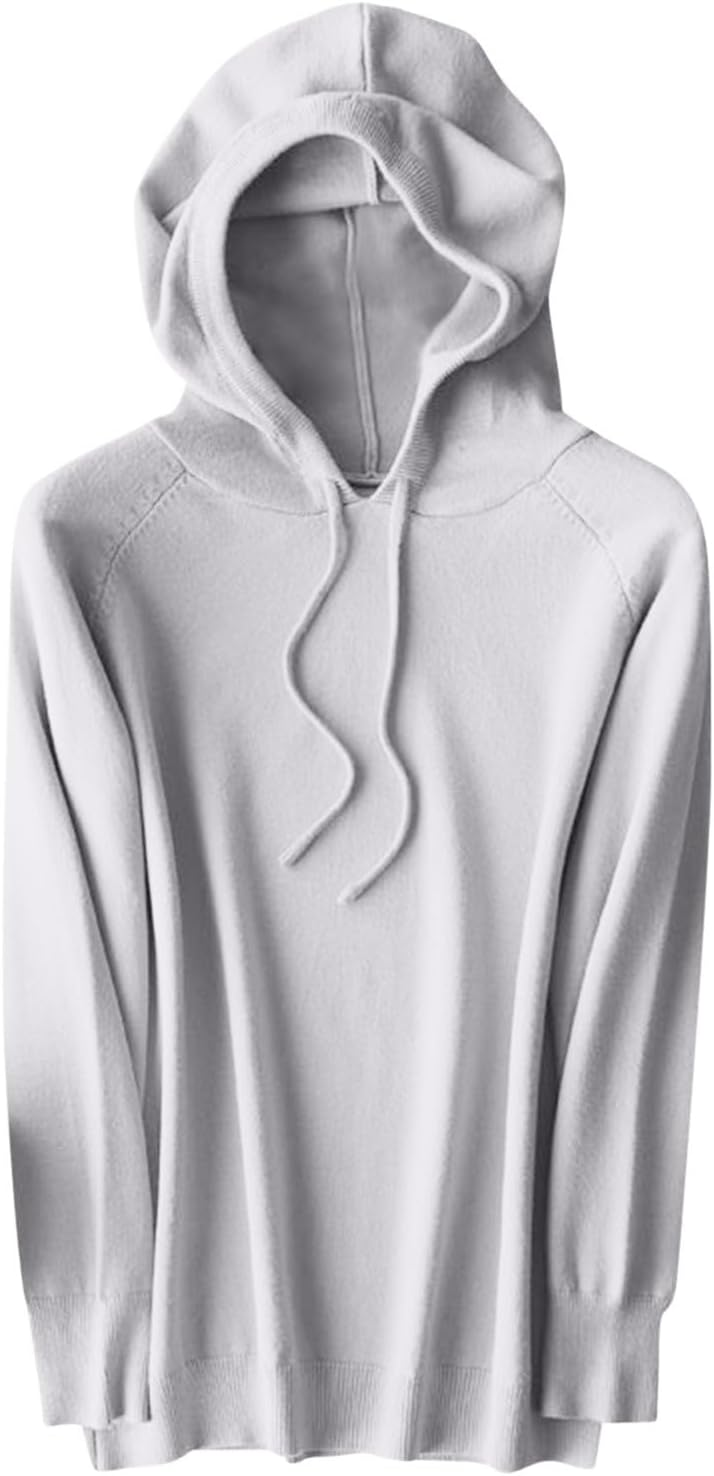 Womens Plus Size Classic Solid Hoodie Sweatshirt Long Sleeve